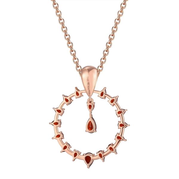 Šperky s granáty zlato přívěšek - 437 #3