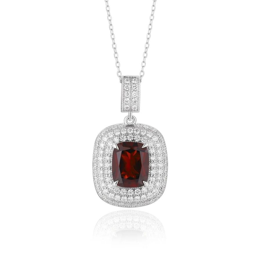 Garnet diamond pendant - 559