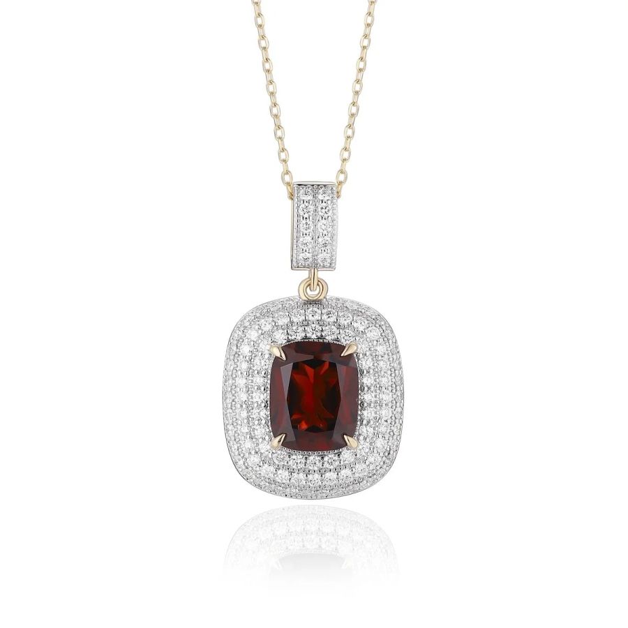 Garnet diamond pendant - 558