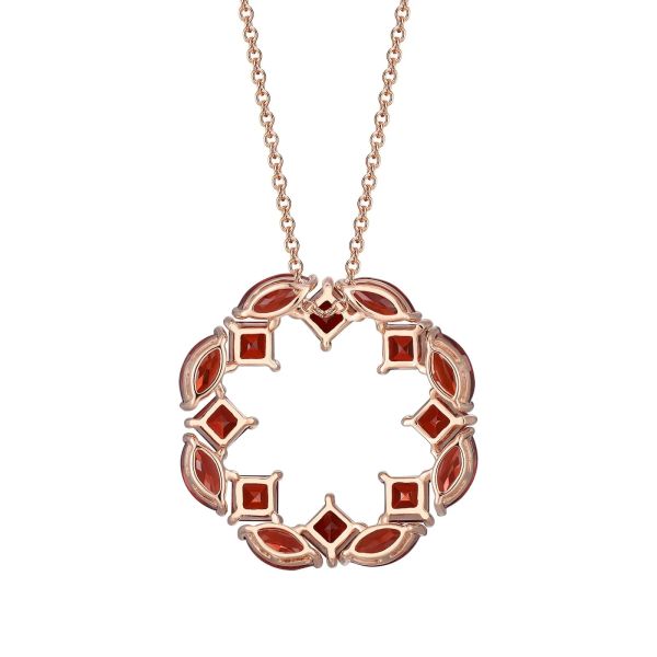 Garnet gold pendant - 352 #3