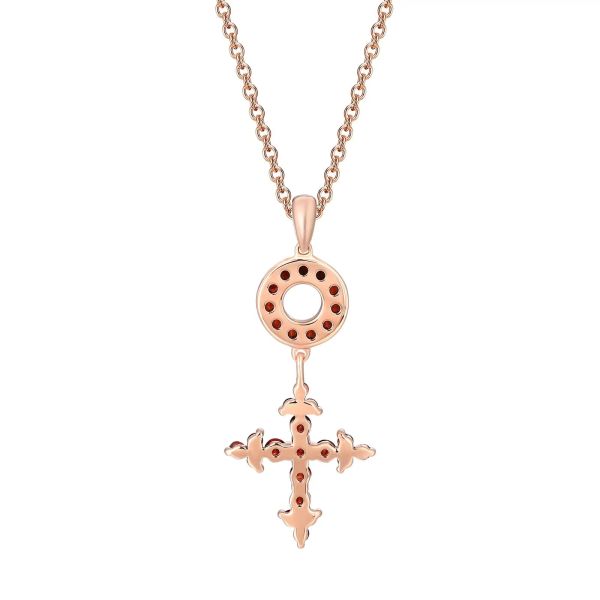 Garnet gold pendant - 363 #3