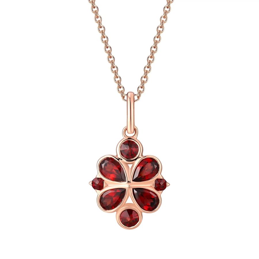 Garnet gold pendant - 365