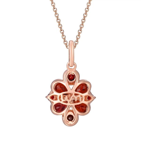Garnet gold pendant - 365 #3