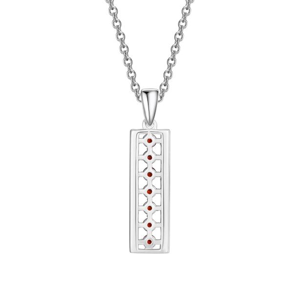 Šperky s granáty stříbro přívěšek - 391 #3