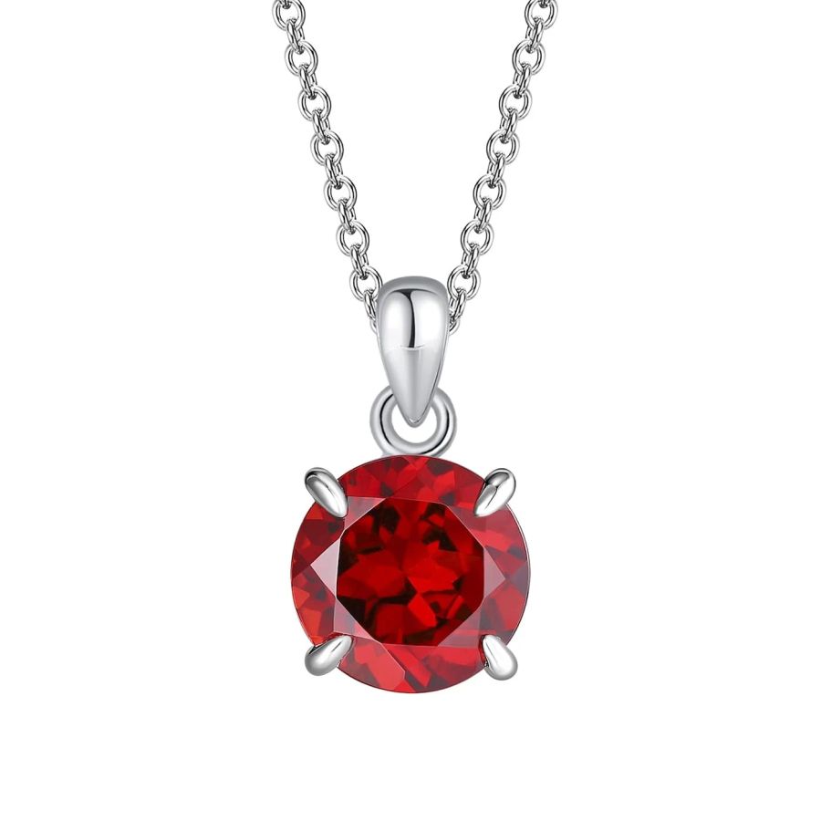 Garnet silver pendant - 408