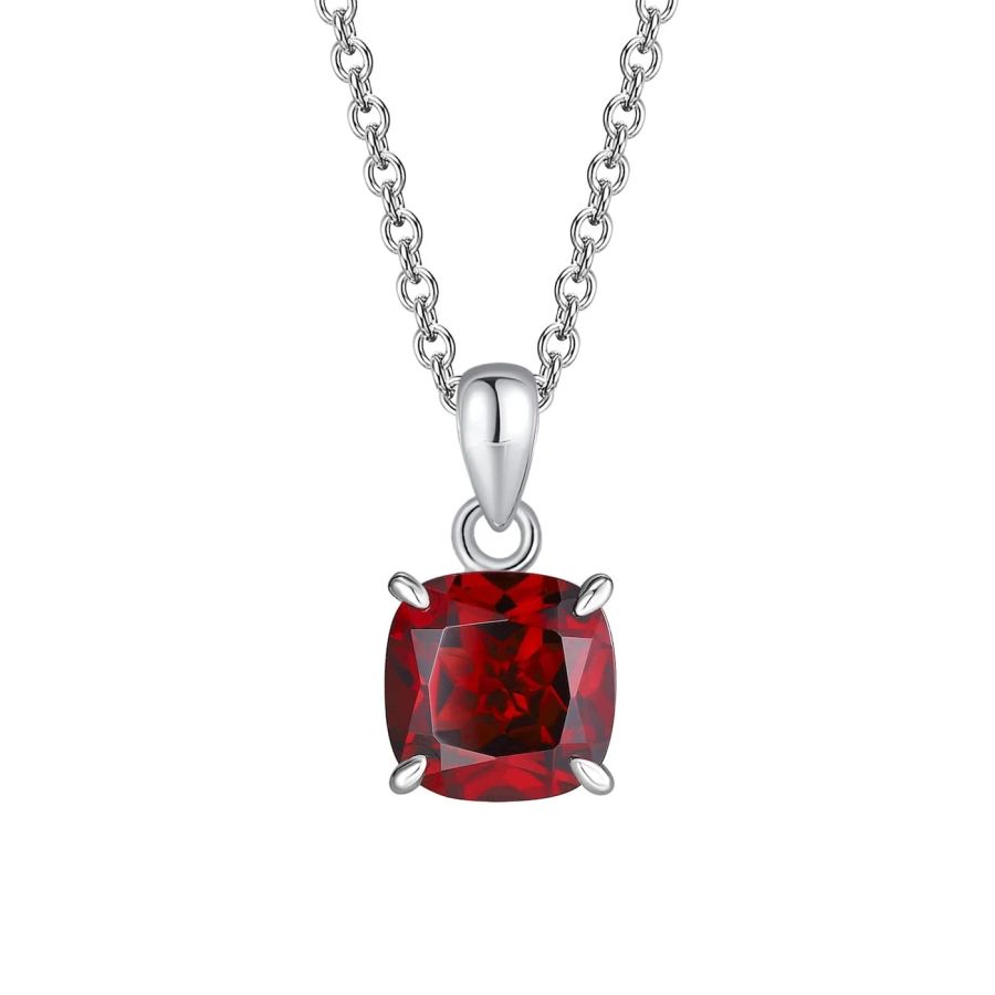 Garnet silver pendant - 411