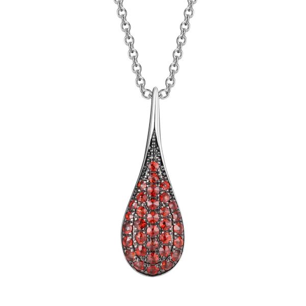 Šperky s granáty stříbro přívěšek - 397 #2