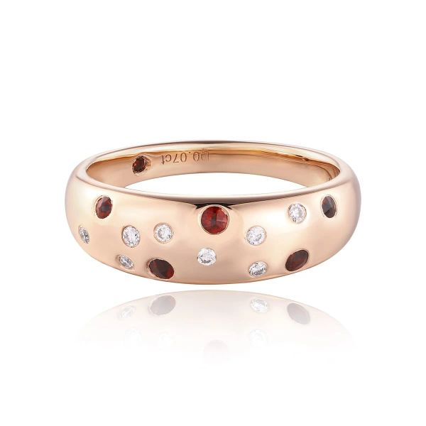 Garnet diamond ring - 1156 #2