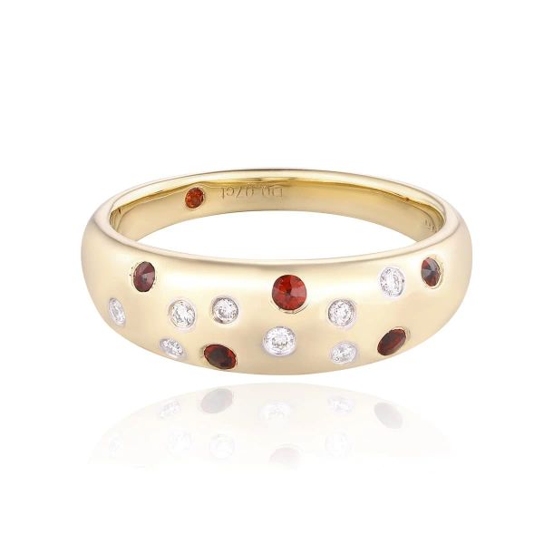 Šperky s granáty diamant prsten - 1134 #2