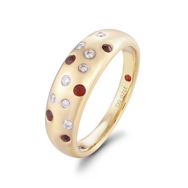 Šperky s granáty diamant prsten - 1134 #3