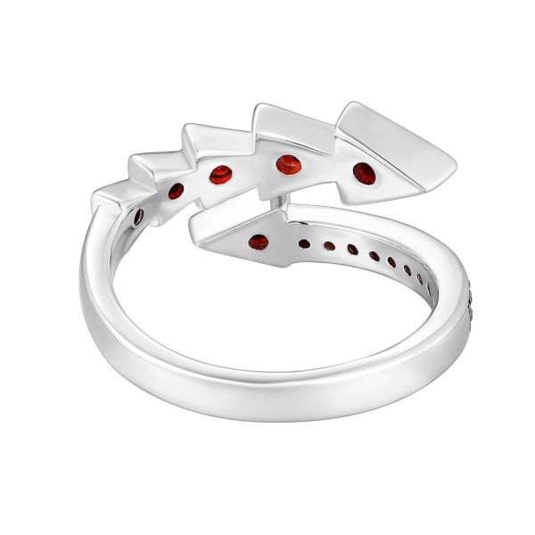 Šperky s granáty stříbro prsten - 1090 #4