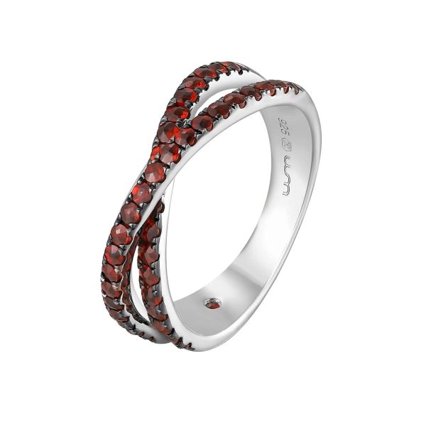 Šperky s granáty stříbro prsten - 1095 #3