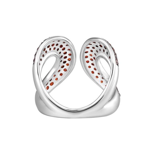 Šperky s granáty stříbro prsten - 1123 #4