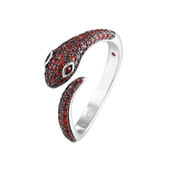 Garnet silver ring - 1098 #3