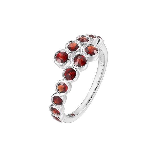 Šperky s granáty stříbro prsten - 1091 #2