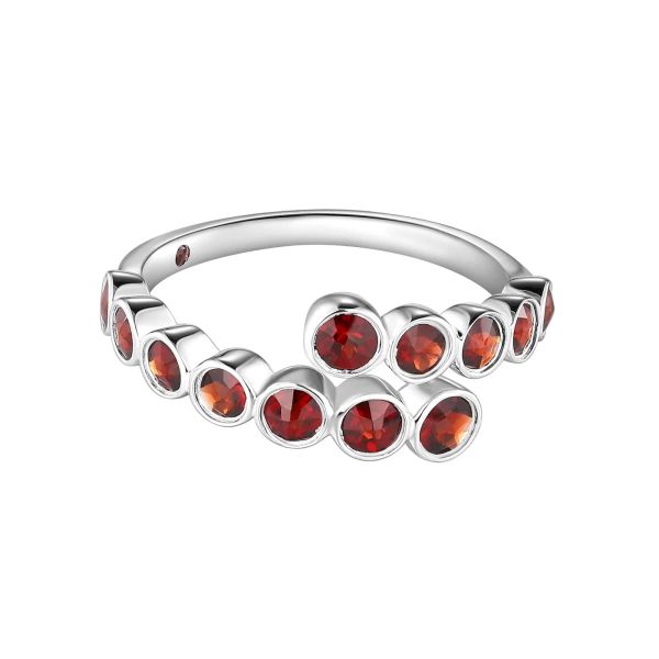 Šperky s granáty stříbro prsten - 1091 #3