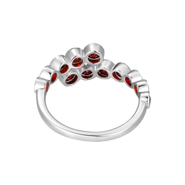 Šperky s granáty stříbro prsten - 1091 #4