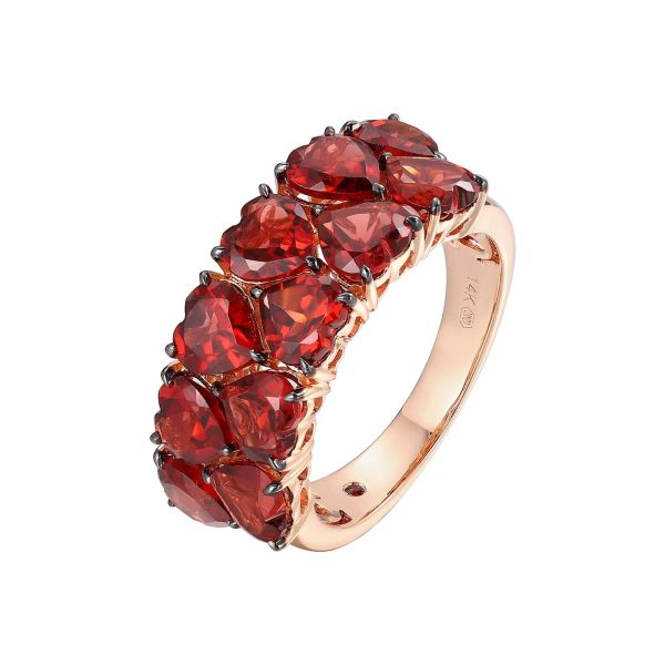 Šperky s granáty zlato prsten - 1077 #4