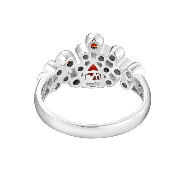 Šperky s granáty stříbro prsten - 1093 #4