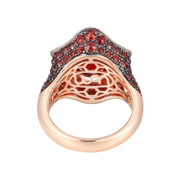 Šperky s granáty zlato prsten - 1078 #4