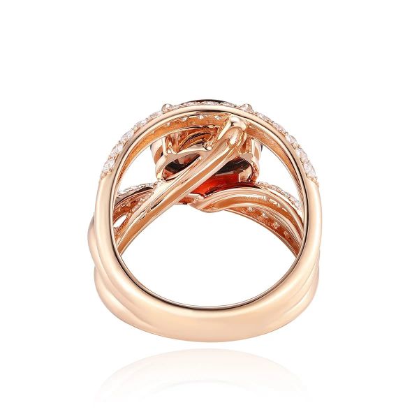 Garnet diamond ring - 1136 #4