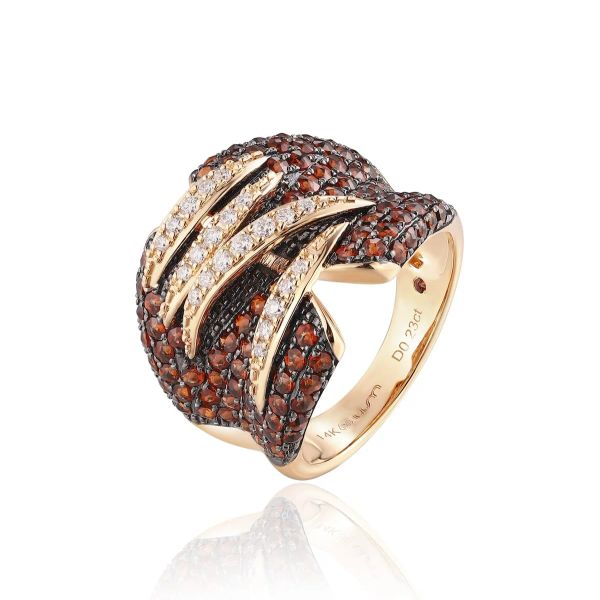 Šperky s granáty diamant prsten - 1135 #3