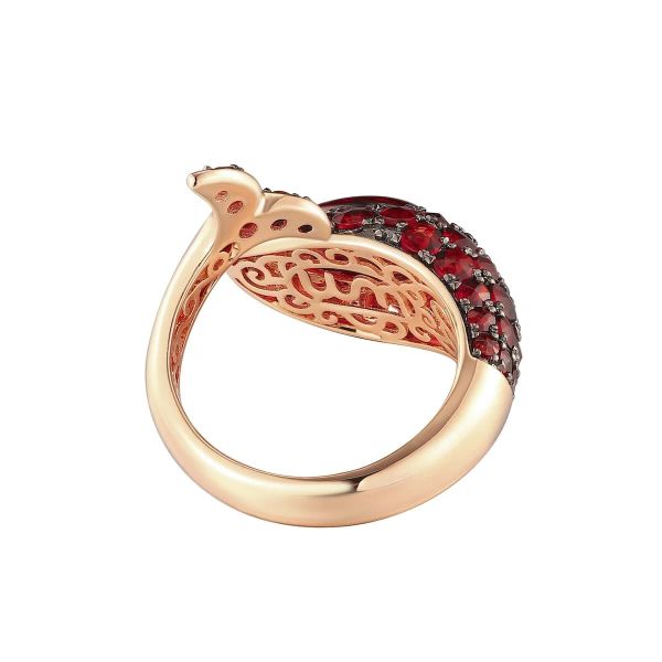 Šperky s granáty zlato prsten - 1125 #4