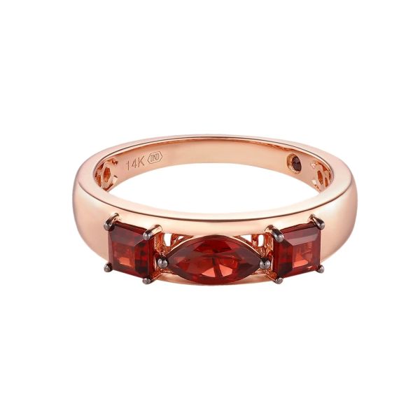 Šperky s granáty zlato prsten - 1085 #3