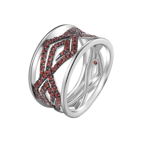 Šperky s granáty stříbro prsten - 1096 #3