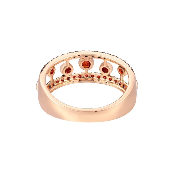 Garnet gold ring - 1079 #3