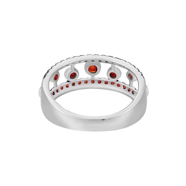 Garnet silver ring - 1162 #4