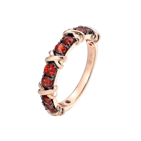 Šperky s granáty zlato prsten - 1080 #2