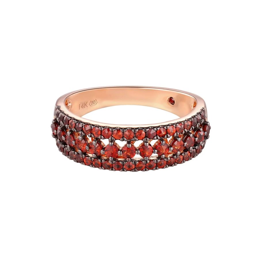 Garnet gold ring - 1151