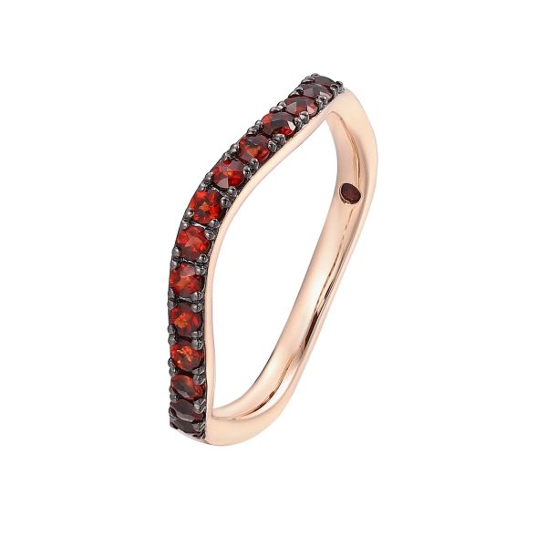 Garnet gold ring - 1082 #2