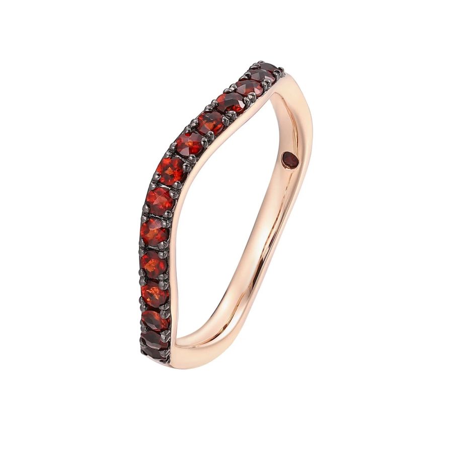 Garnet gold ring - 1082