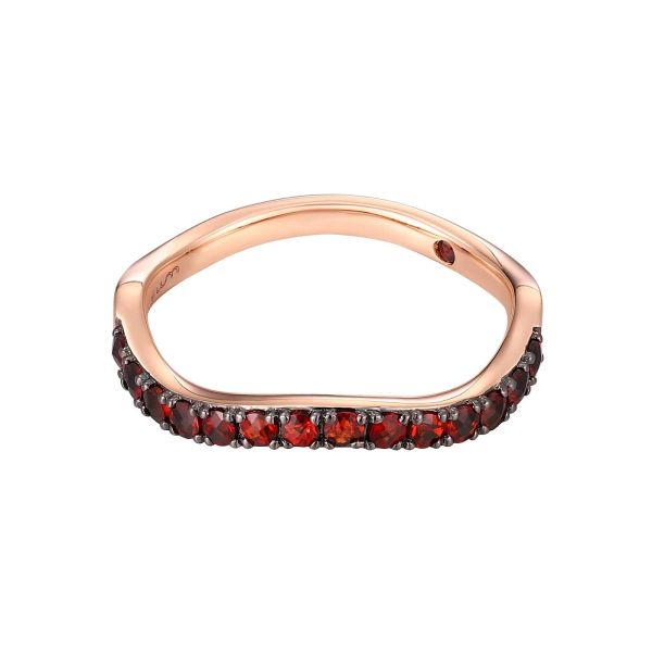 Garnet gold ring - 1082 #3