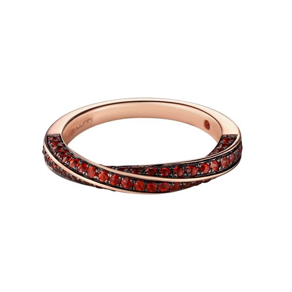 Garnet gold ring - 1124 #2