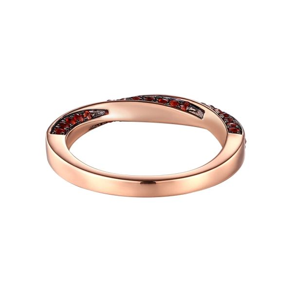 Garnet gold ring - 1124 #4