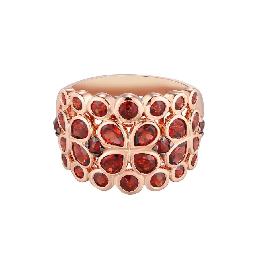Garnet gold ring - 1083