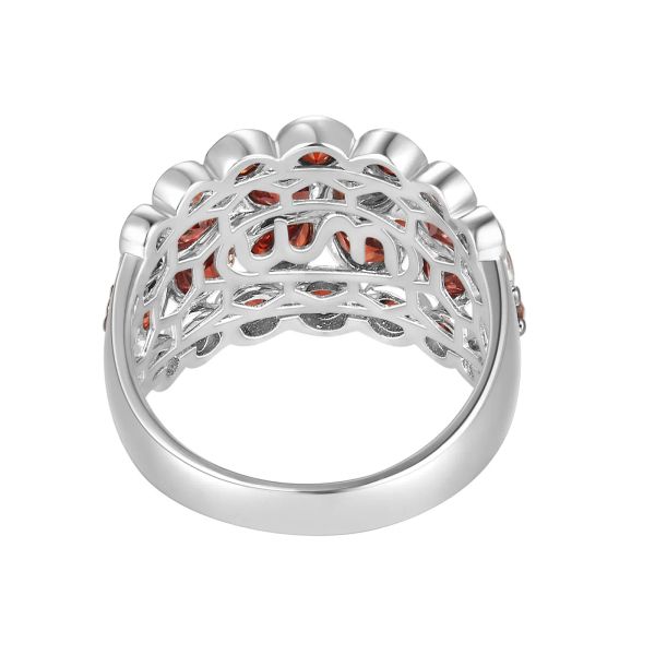 Šperky s granáty stříbro prsten - 1155 #4