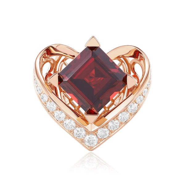 Šperky s granáty diamant prsten - 1144 #2