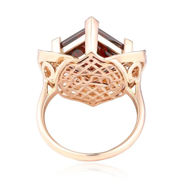 Šperky s granáty diamant prsten - 1144 #4