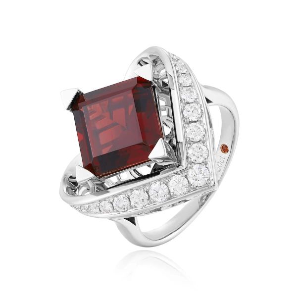 Šperky s granáty diamant prsten - 1167 #3