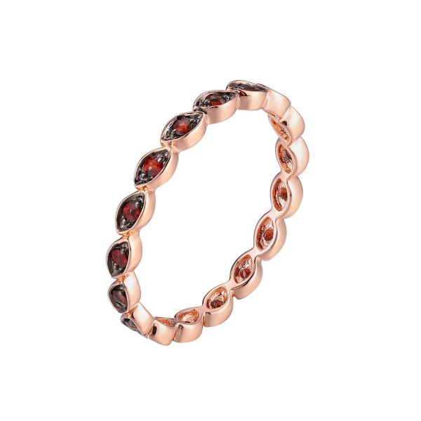 Šperky s granáty zlato prsten - 1086 #2