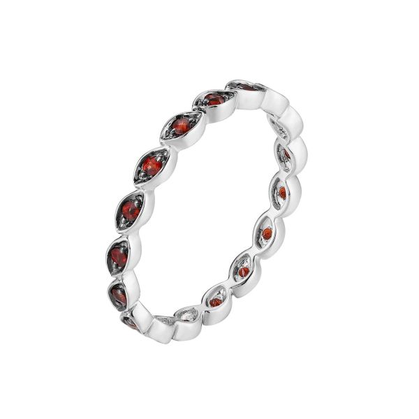 Šperky s granáty stříbro prsten - 1163 #3