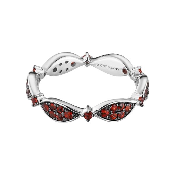 Garnet silver ring - 1087 #4