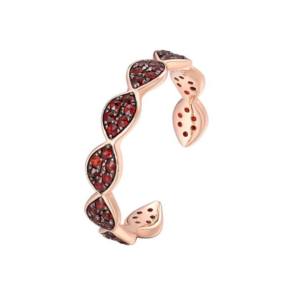 Garnet gold ring - 1088 #2