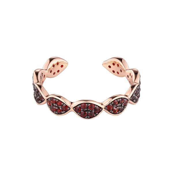 Garnet gold ring - 1088 #3