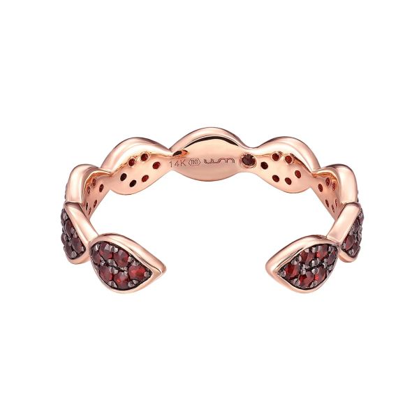 Garnet gold ring - 1088 #4