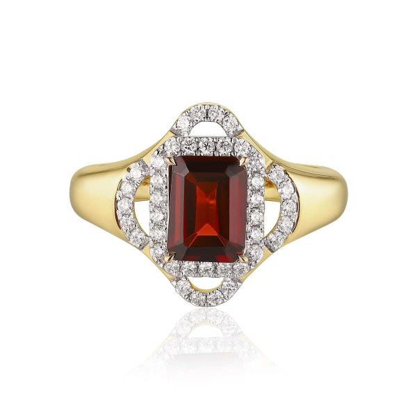 Šperky s granáty diamant prsten - 1137 #2